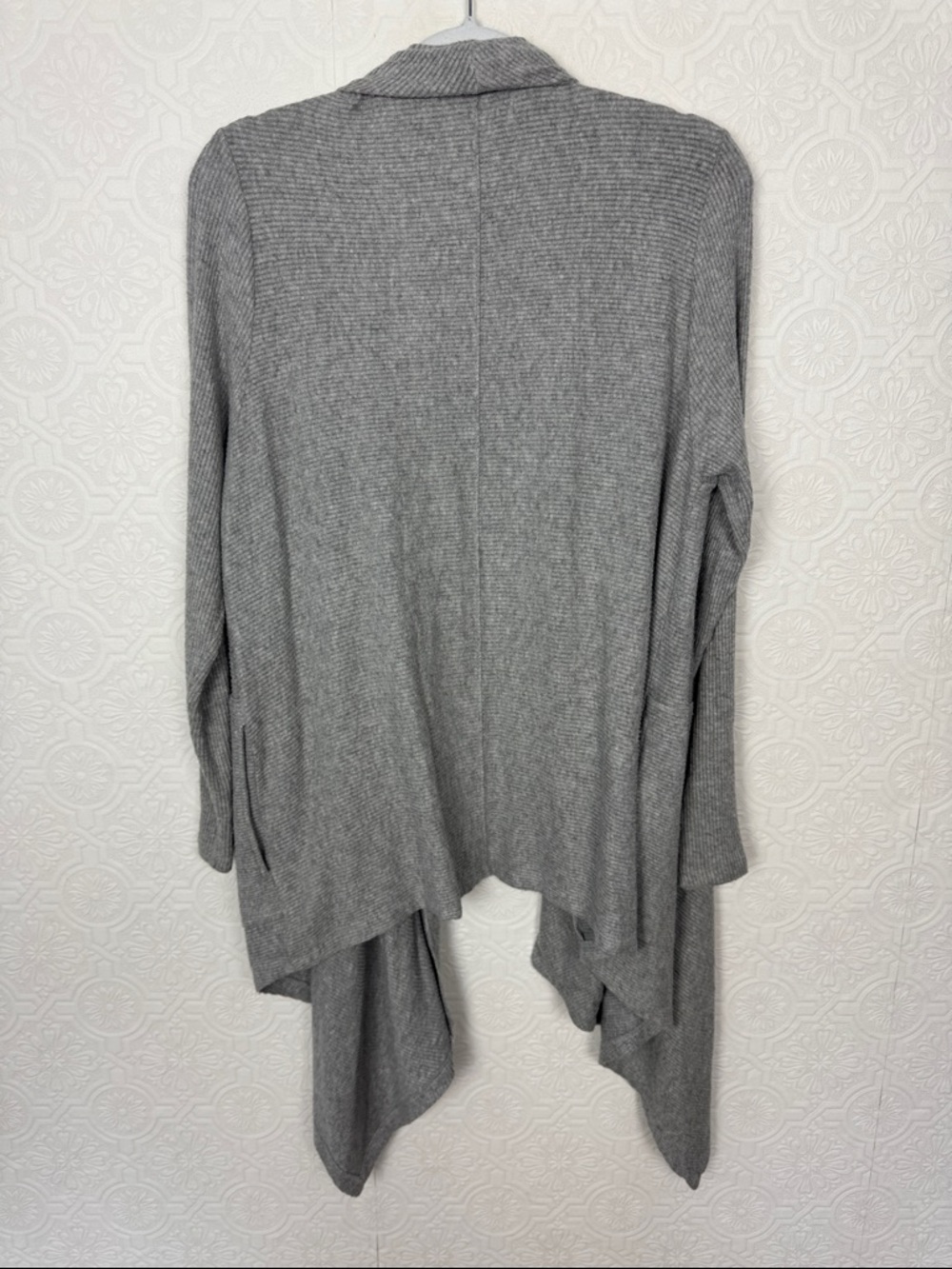 Velvet‎ by Graham & Spencer Open Cardigan Medium Draped Ribbed Knit Waterfall - Picture 9 of 9